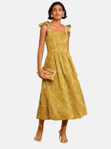 love & roses - Vestido en amarillo: frente