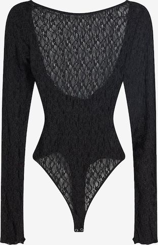 Bershka Shirtbody i sort: forside