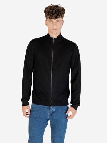 ARMANI EXCHANGE Gebreid vest in Zwart: voorkant