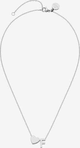 Collana 'Letter Heart F' di PURELEI in argento: frontale