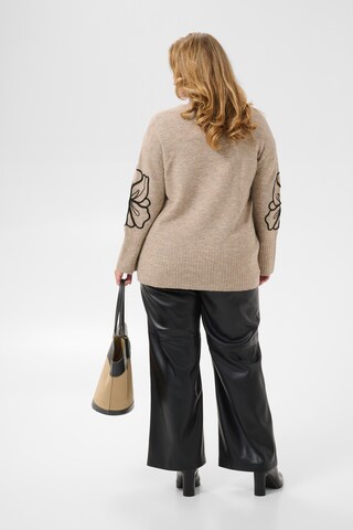 Pull-over 'Erina' KAFFE CURVE en beige