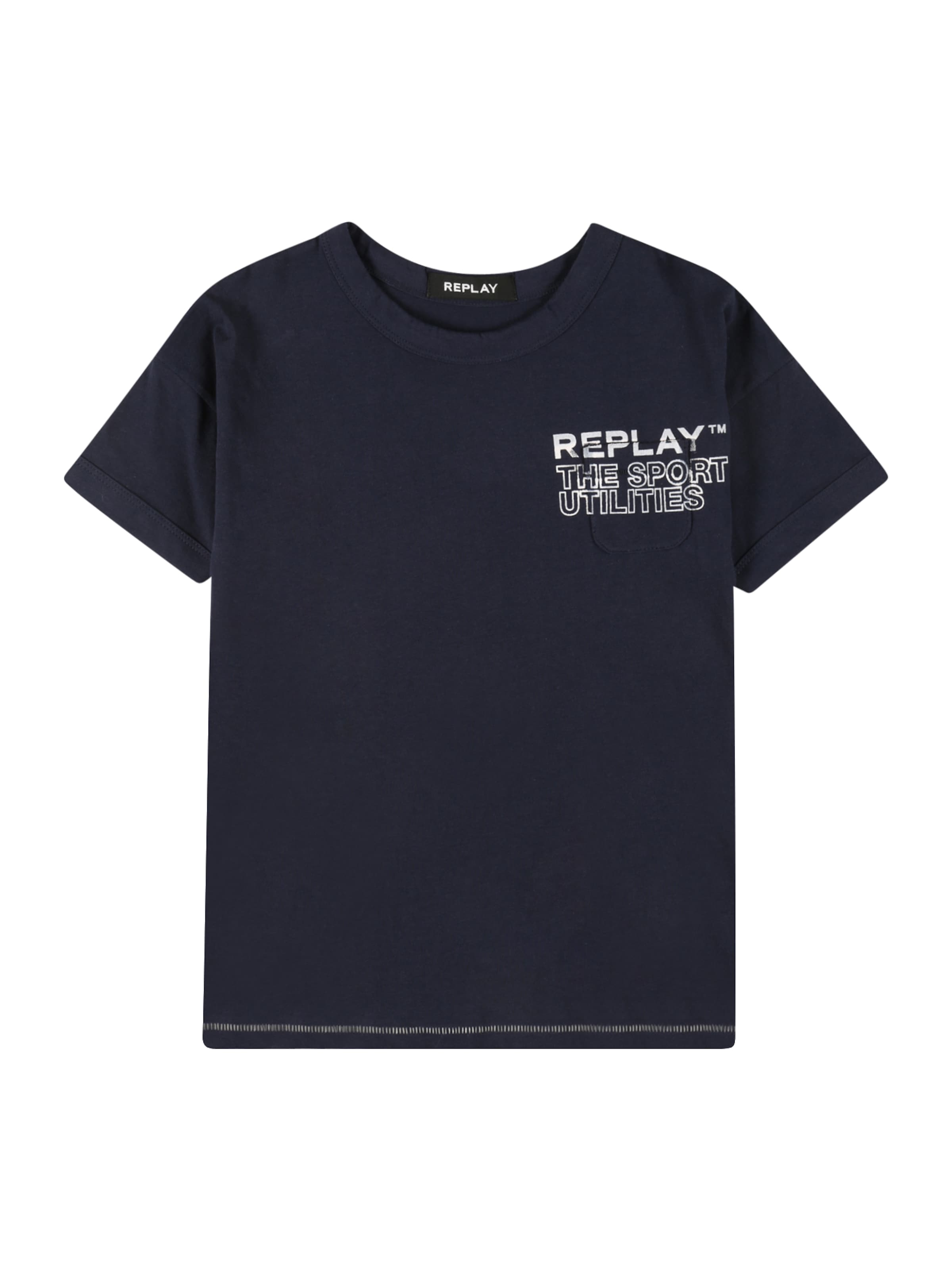 Enfants T-Shirt REPLAY en Bleu Marine, Bleu Ciel 