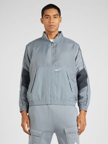 Nike Sportswear Přechodná bunda 'AIR' – šedá: přední strana