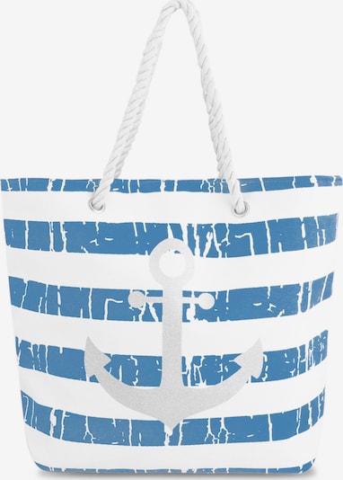 normani Sac de plage en marine / gris clair / blanc, Vue avec produit