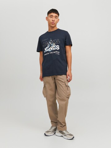 JACK & JONES T-Shirt 'Hunt' in Blau