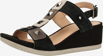 GEOX Strap Sandals in Black: front