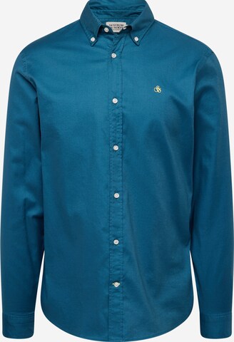 SCOTCH & SODA Regular fit Button Up Shirt 'Essential' in Green: front