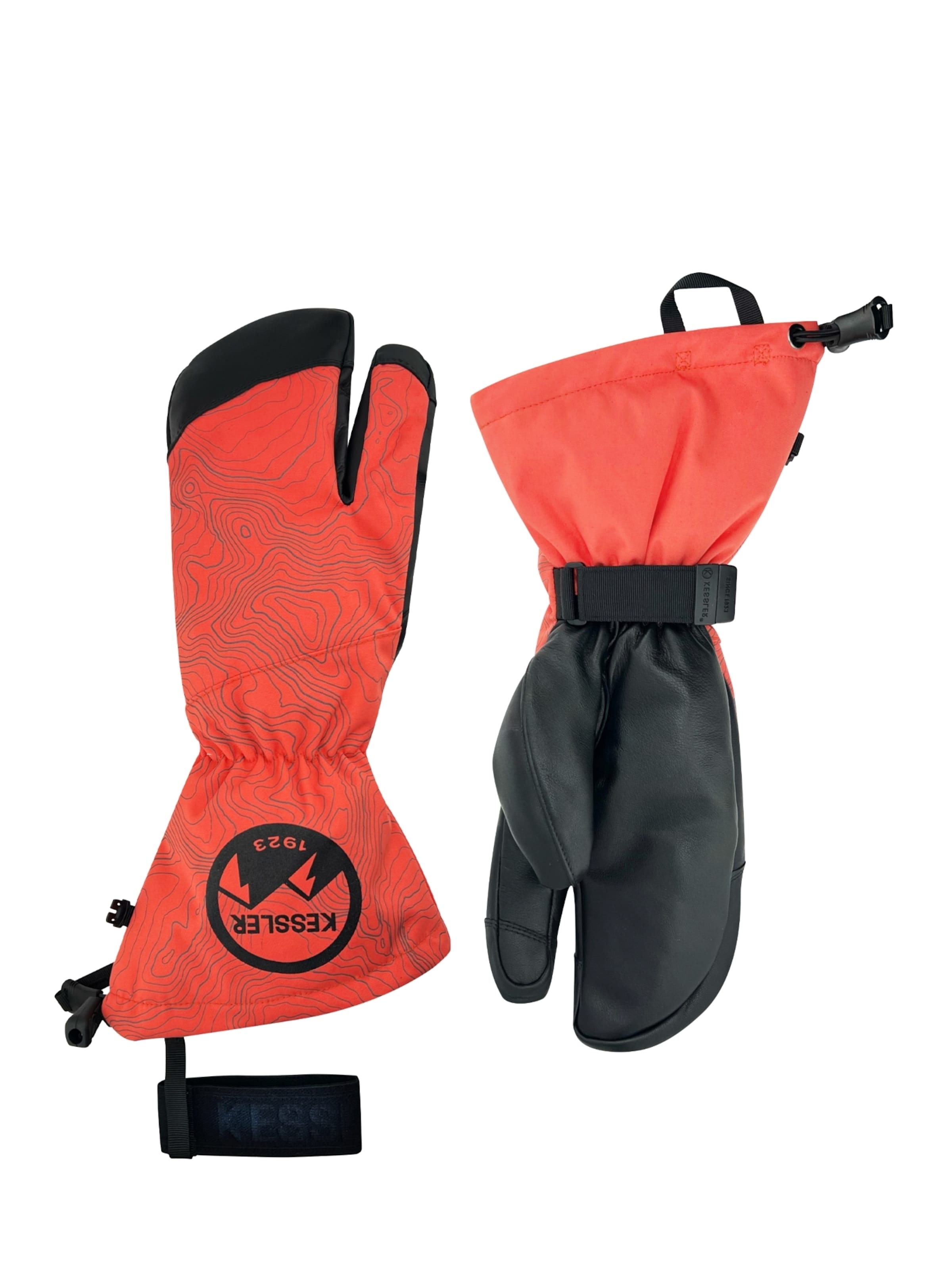 KESSLER Full Finger Gloves 'CANMORE' in Red: front