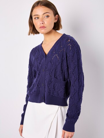 Apricot Knit cardigan ' ' in Blue: front