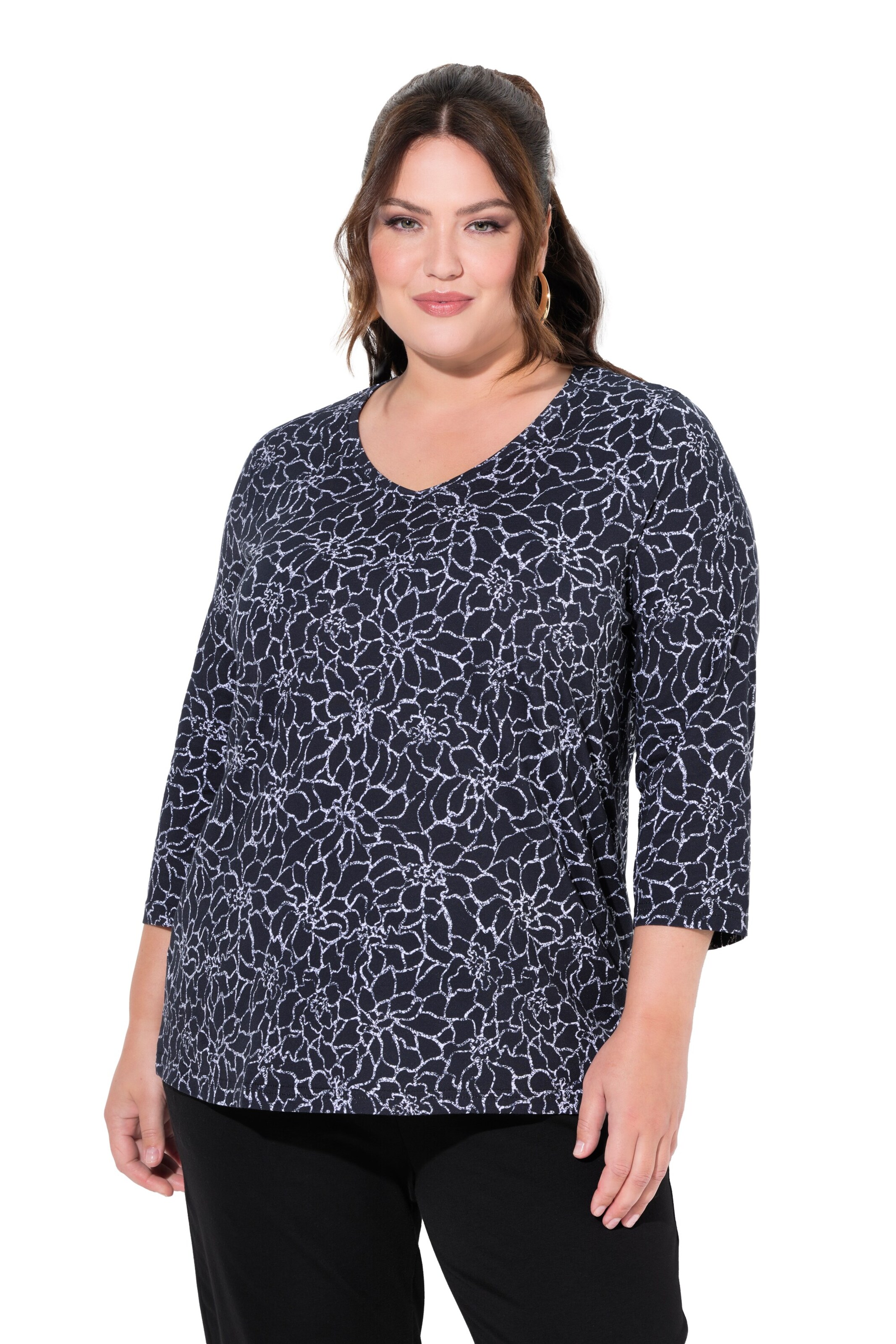 Ulla Popken Shirt in Blauw: voorkant