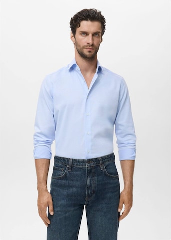 MANGO MAN Regular fit Button Up Shirt in Blue: front