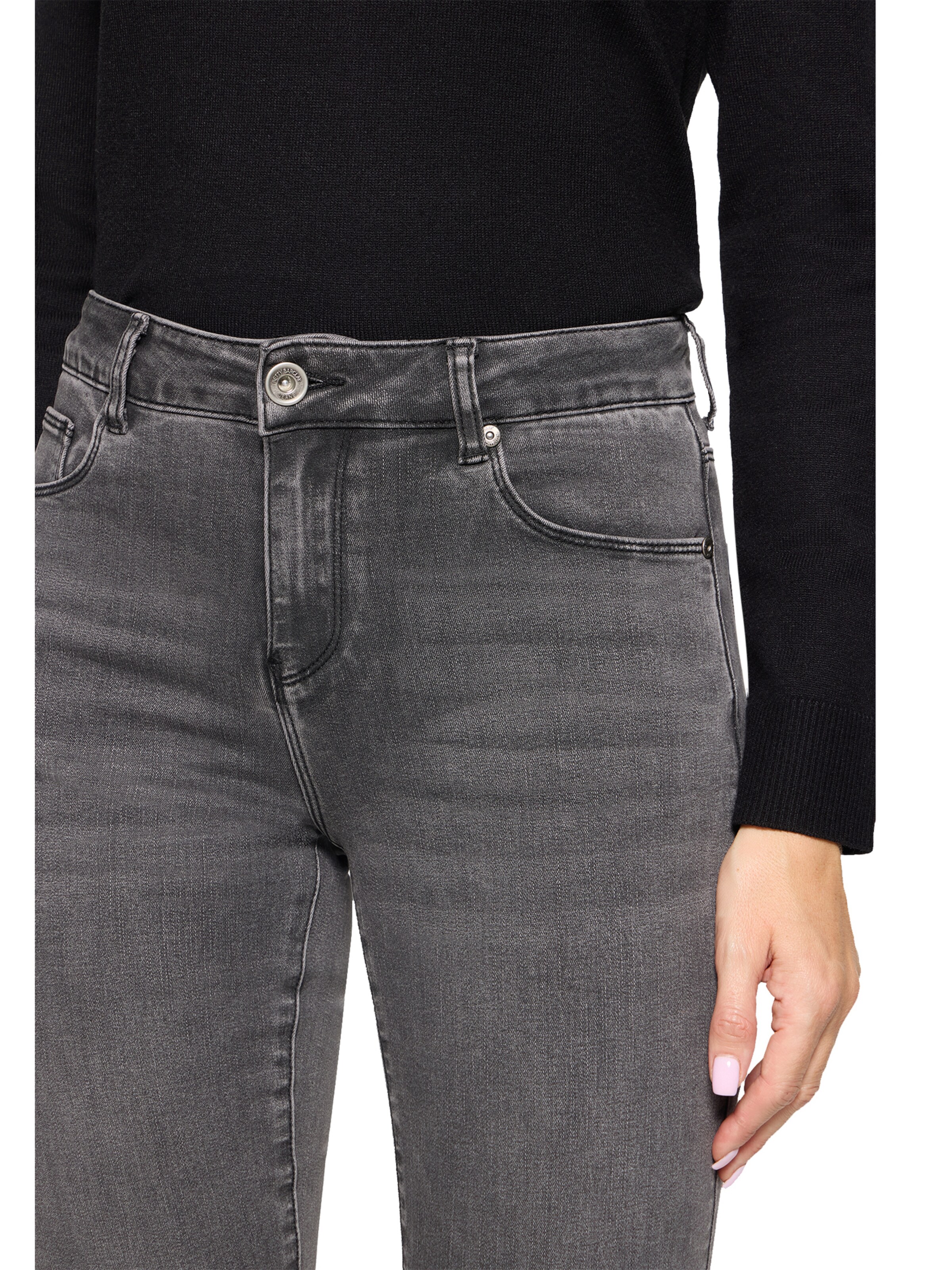 Betty Barclay Slimfit Bootcut Jeans mit Waschung in Grau