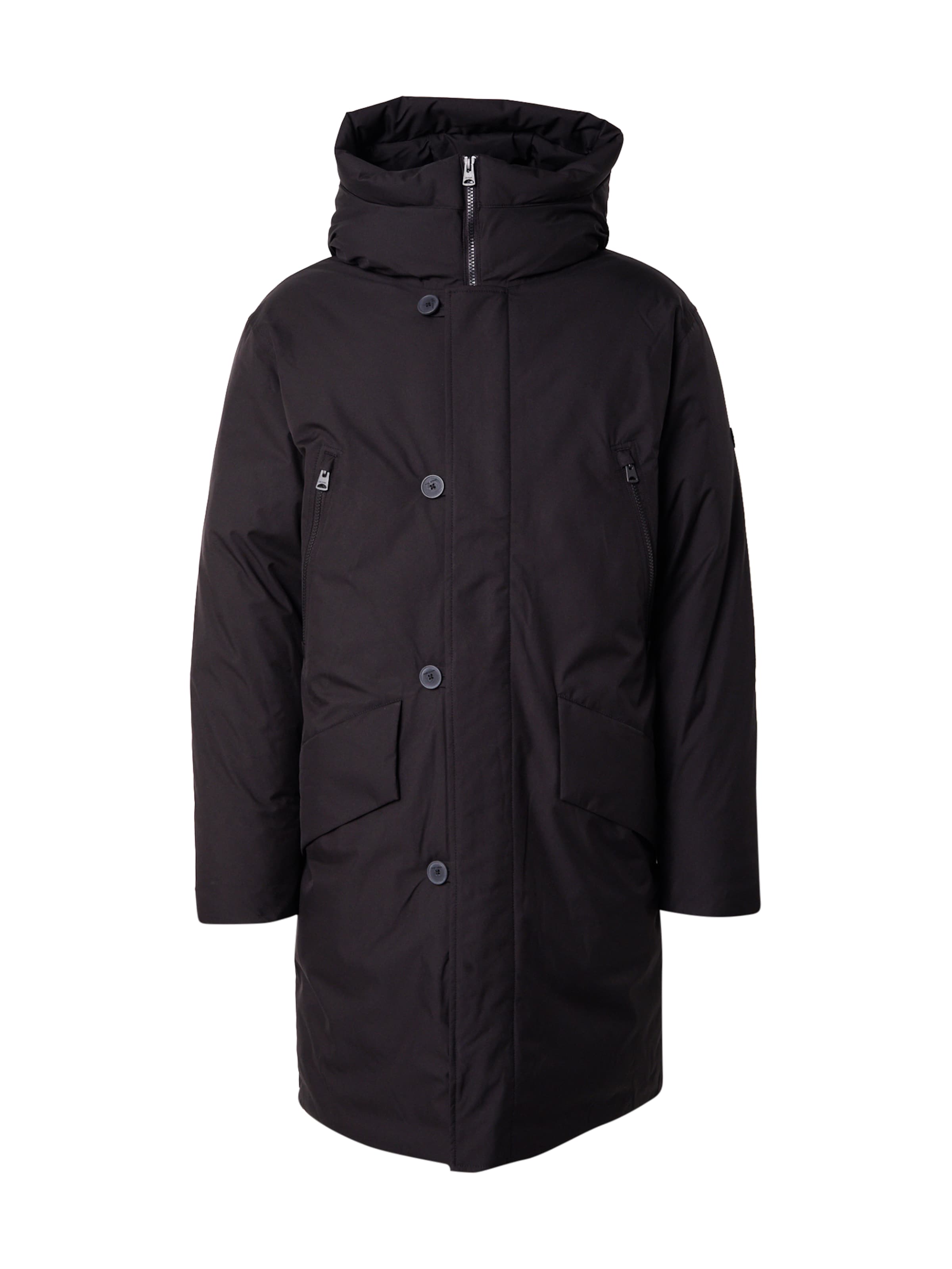 elvine Zimný kabát 'Teodor' - Čierna: predná strana