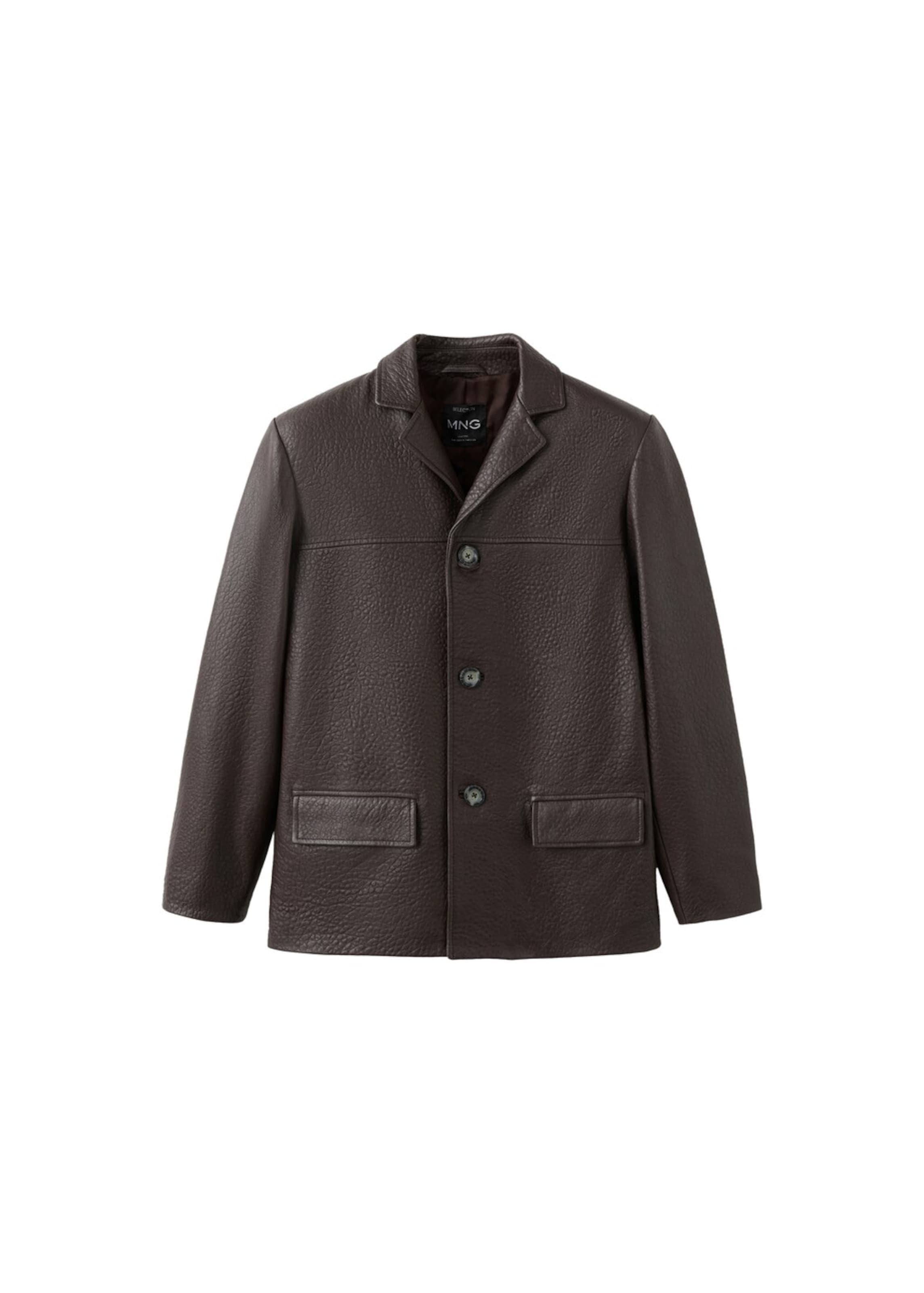 MANGO Between-Season Jacket 'Milano' in Brown: front