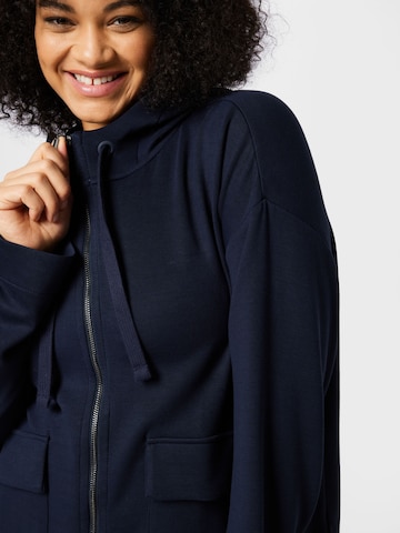 Tom Tailor Women + Sweatjacke in Blau