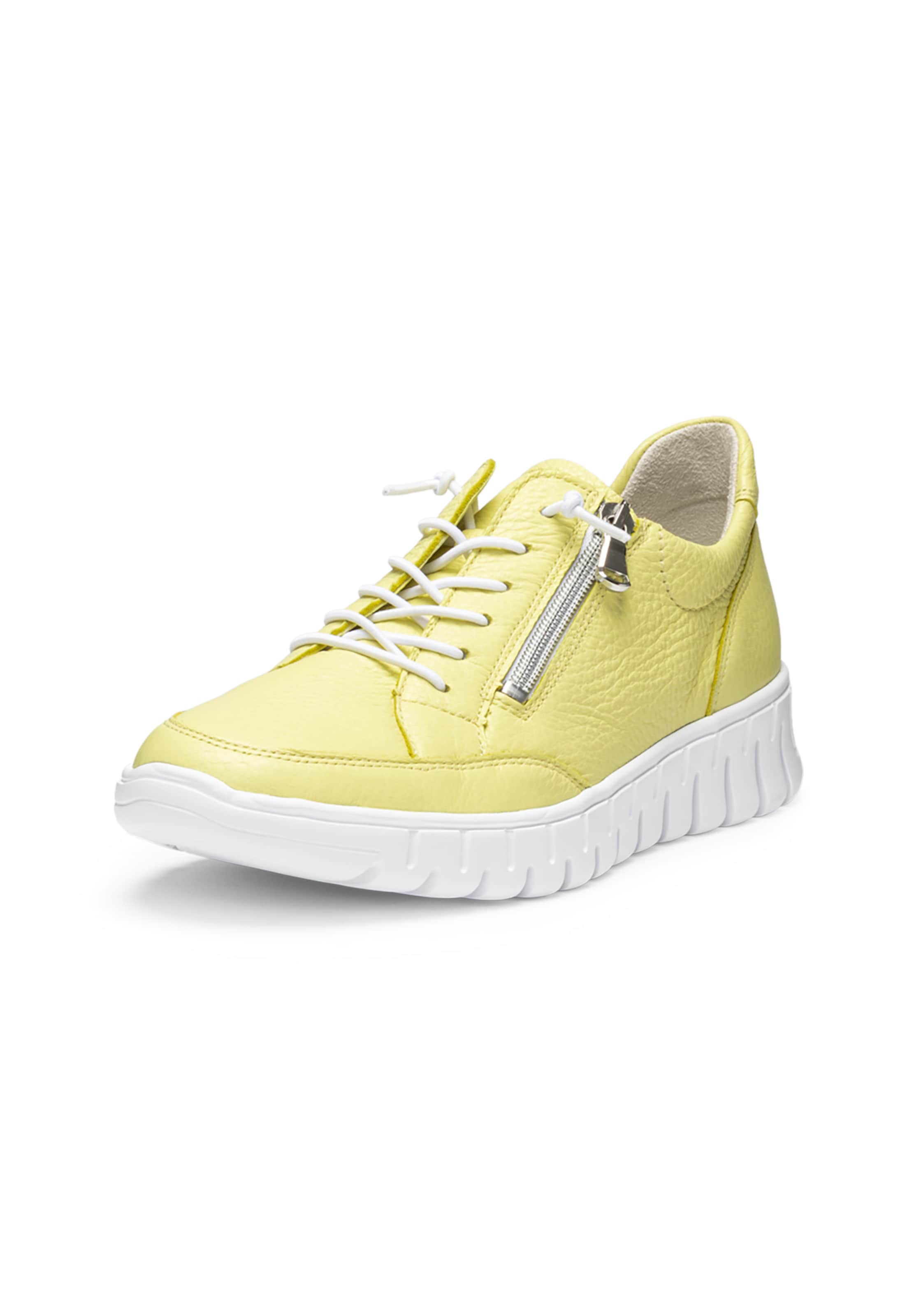 Baskets basses VITAFORM en jaune : devant