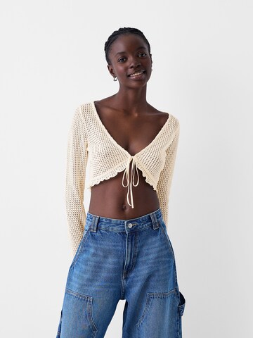 Bershka Bolero in Beige: voorkant