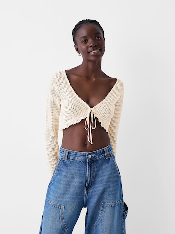 Bershka Bolero in Beige: voorkant