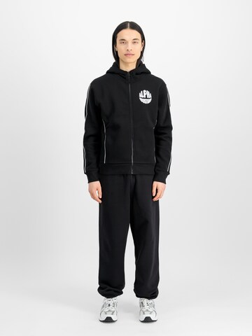 ALPHA INDUSTRIES Кофта на молнии в Черный