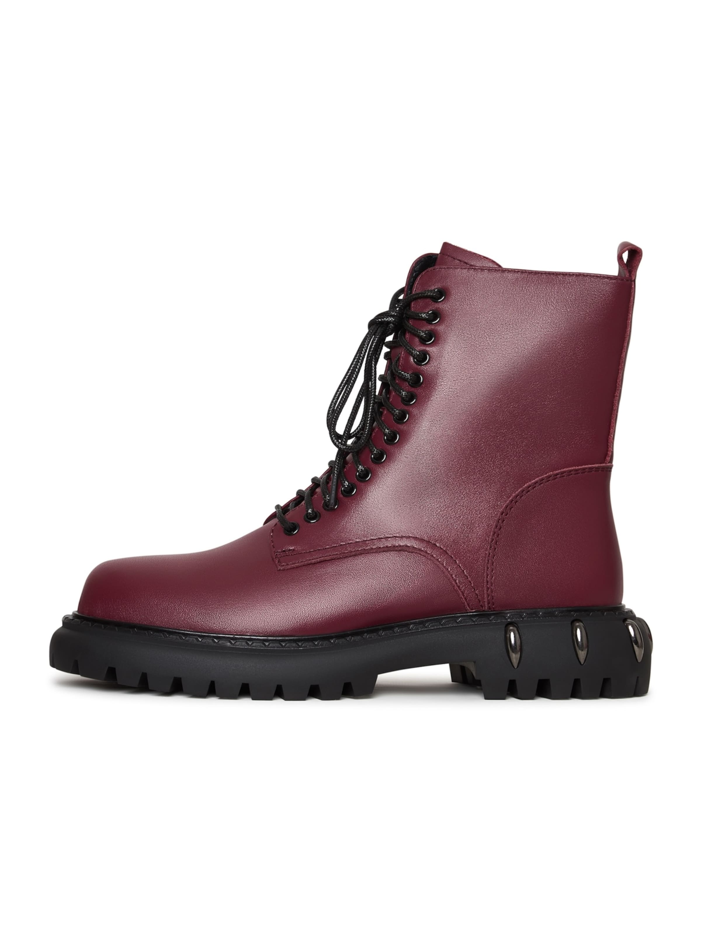 CESARE GASPARI - Botines con cordones en rojo: frente