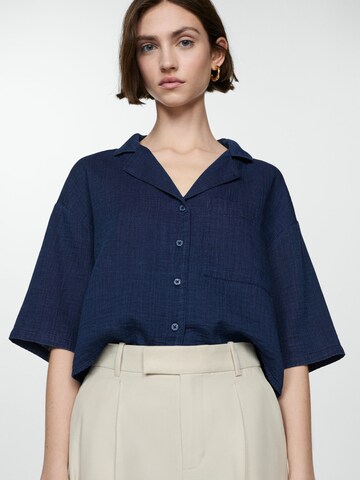 MANGO Bluse 'BAMBIE' in Blau: Vorderseite