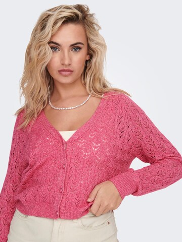 ONLY Gebreid vest 'Alvi' in Roze