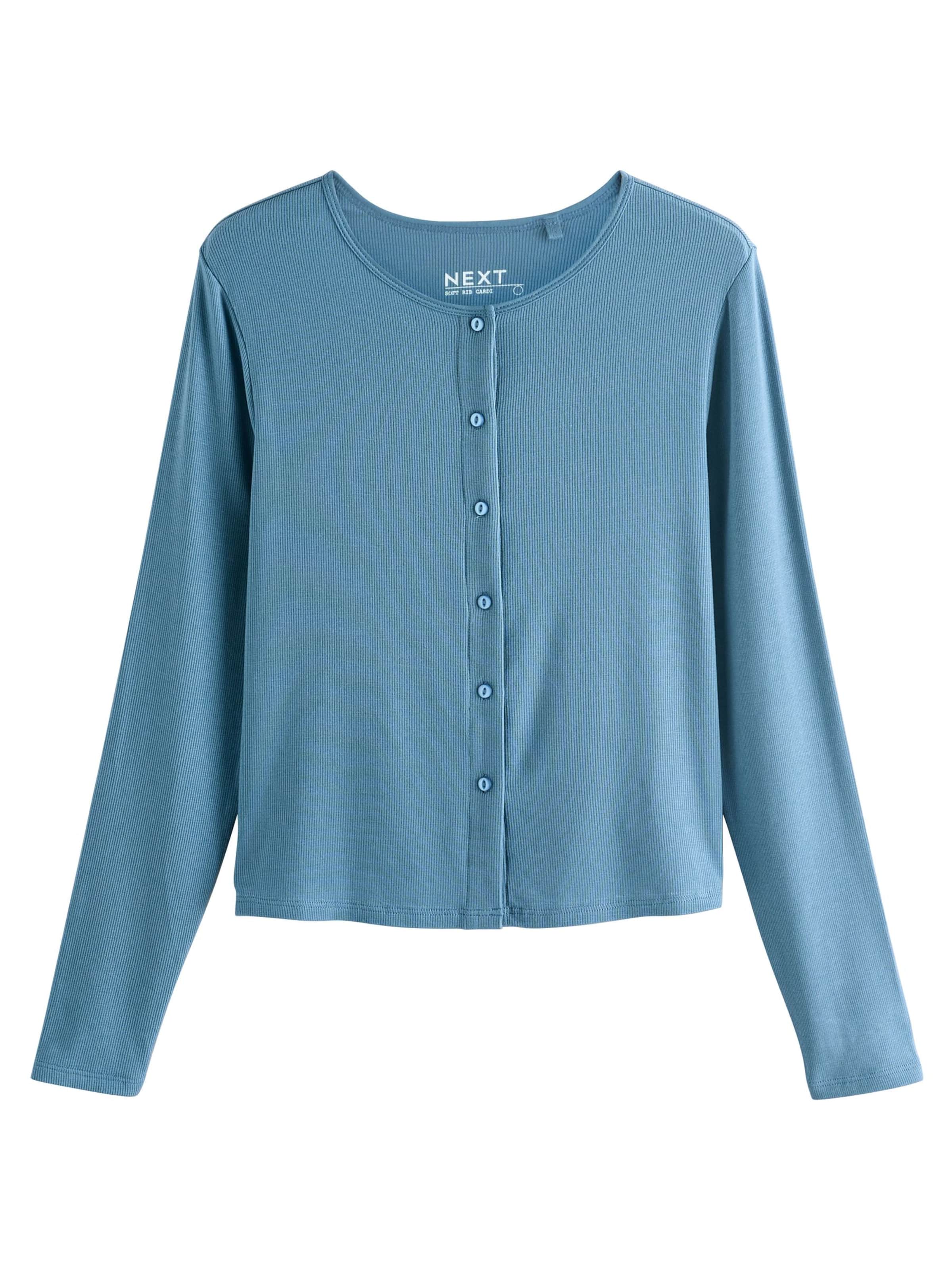 Next Плетена жилетка в синьо: отпред