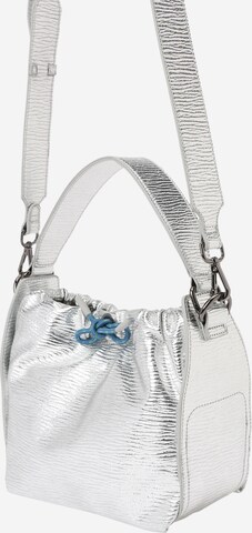 HVISK - Bolso saco en plata: frente