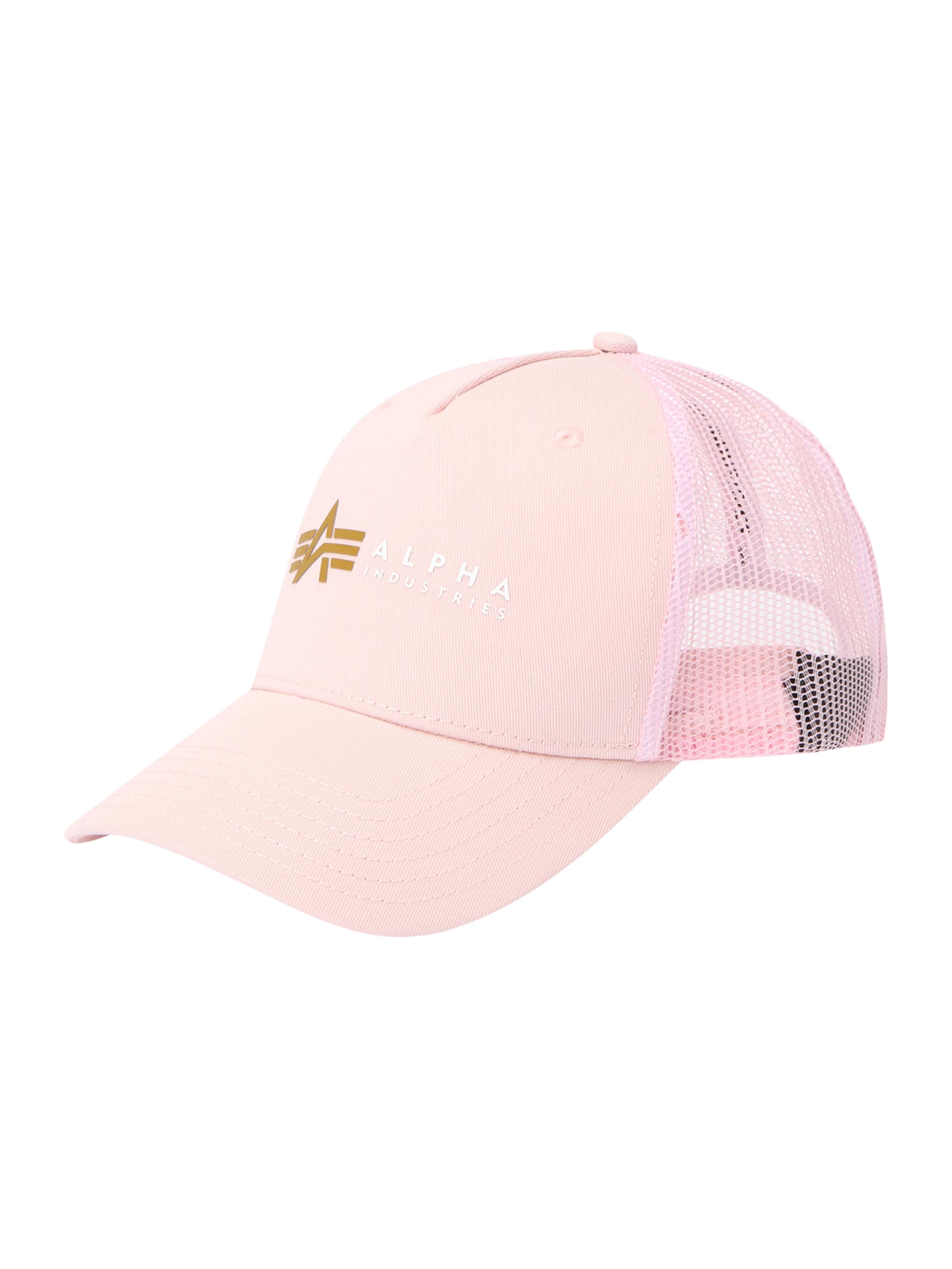 Cappello da baseball di ALPHA INDUSTRIES in rosa: frontale