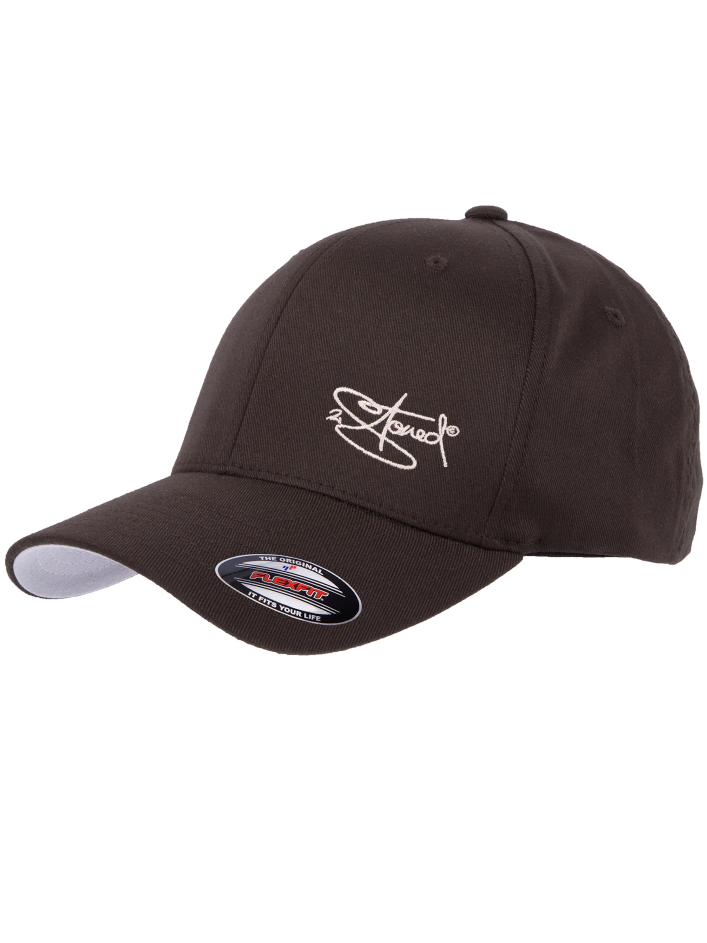 2Stoned Cap 'Flexfit Wooly Combed Classic' in Brown: front