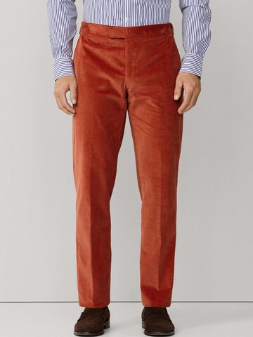 Coupe slim Pantalon chino 'Kensington' Hackett London en orange : devant