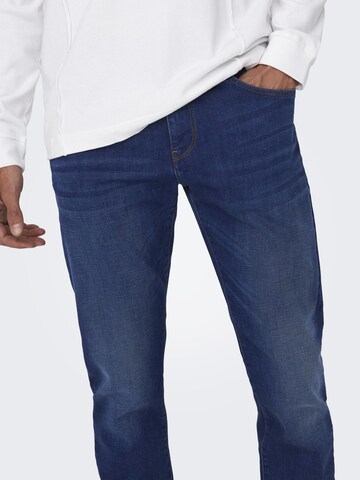 Regular Jean Only & Sons en bleu