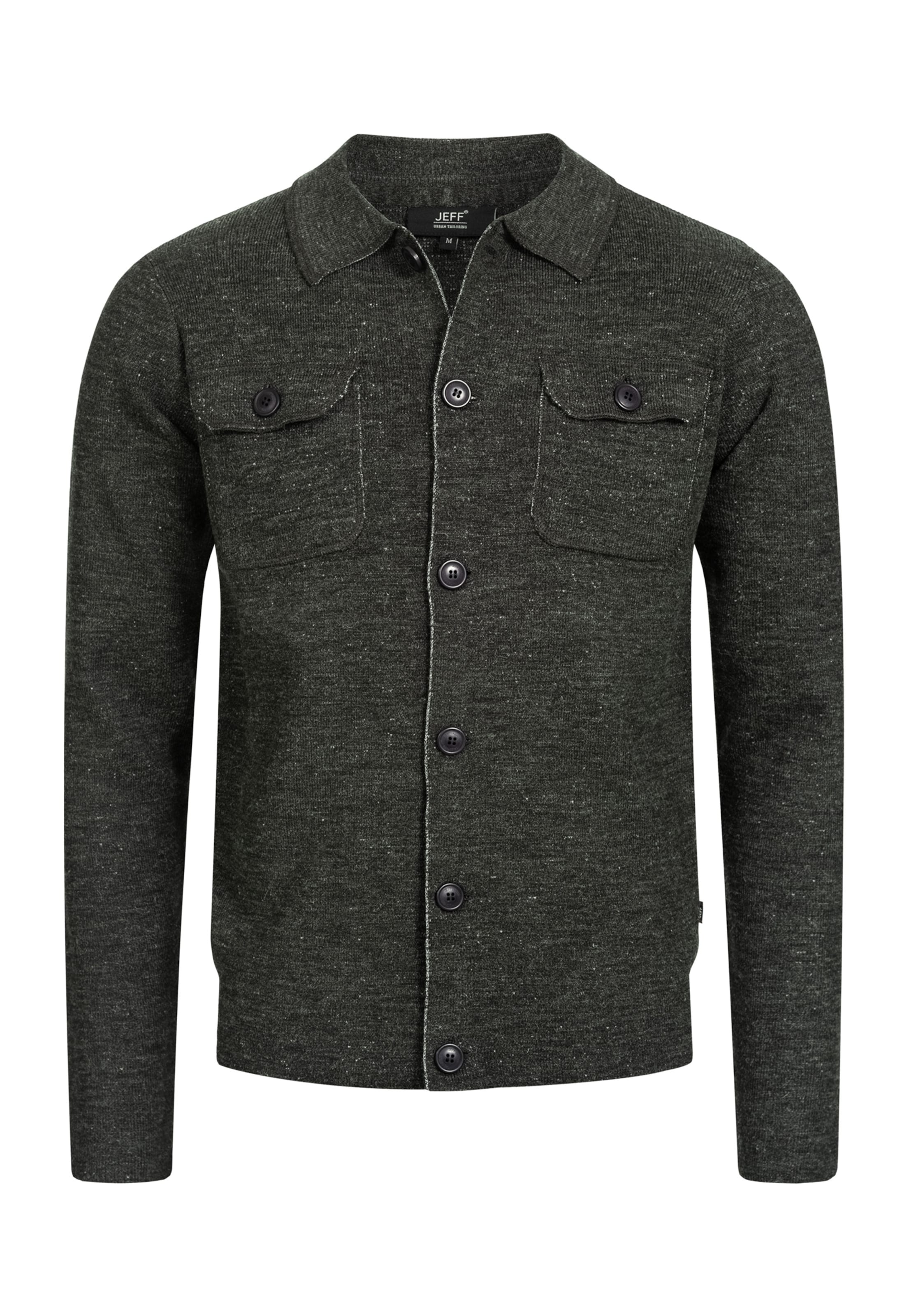 JEFF Gebreid vest 'Bradshaw' in Grijs: voorkant