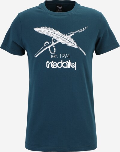 Iriedaily T-Shirt en pétrole / blanc, Vue avec produit
