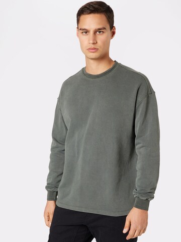 KnowledgeCotton Apparel Sweatshirt 'NUANCE BY NATURE' in Groen: voorkant