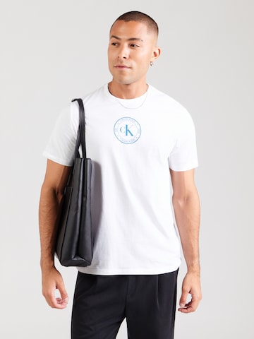 Calvin Klein Jeans Shirt in Wit: voorkant