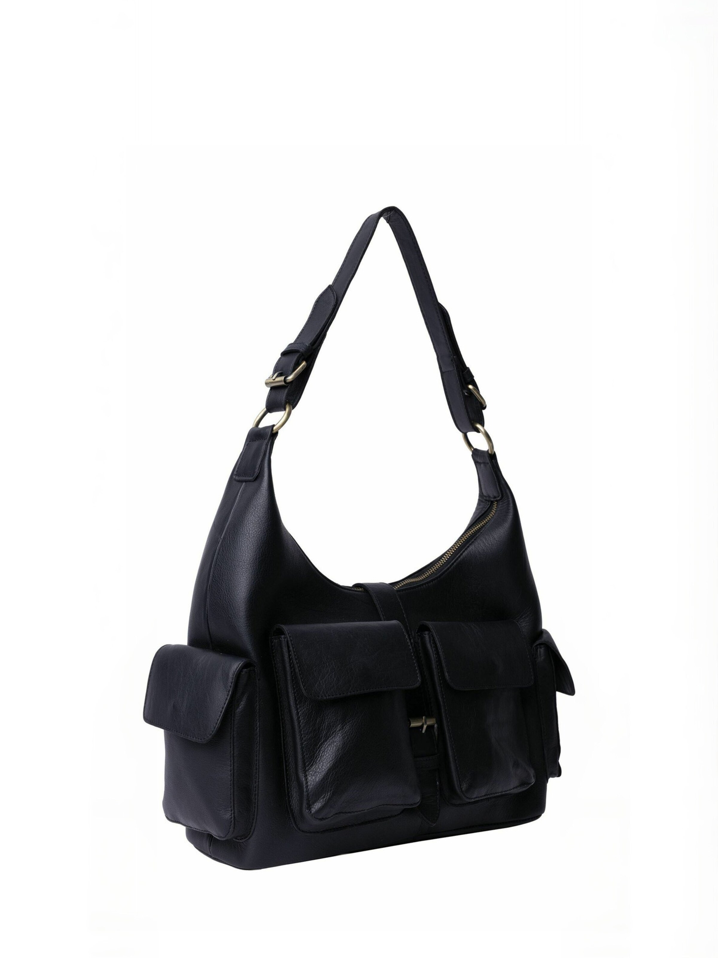 RE:DESIGNED Shopper ' Solvej ' in Zwart: zijkant