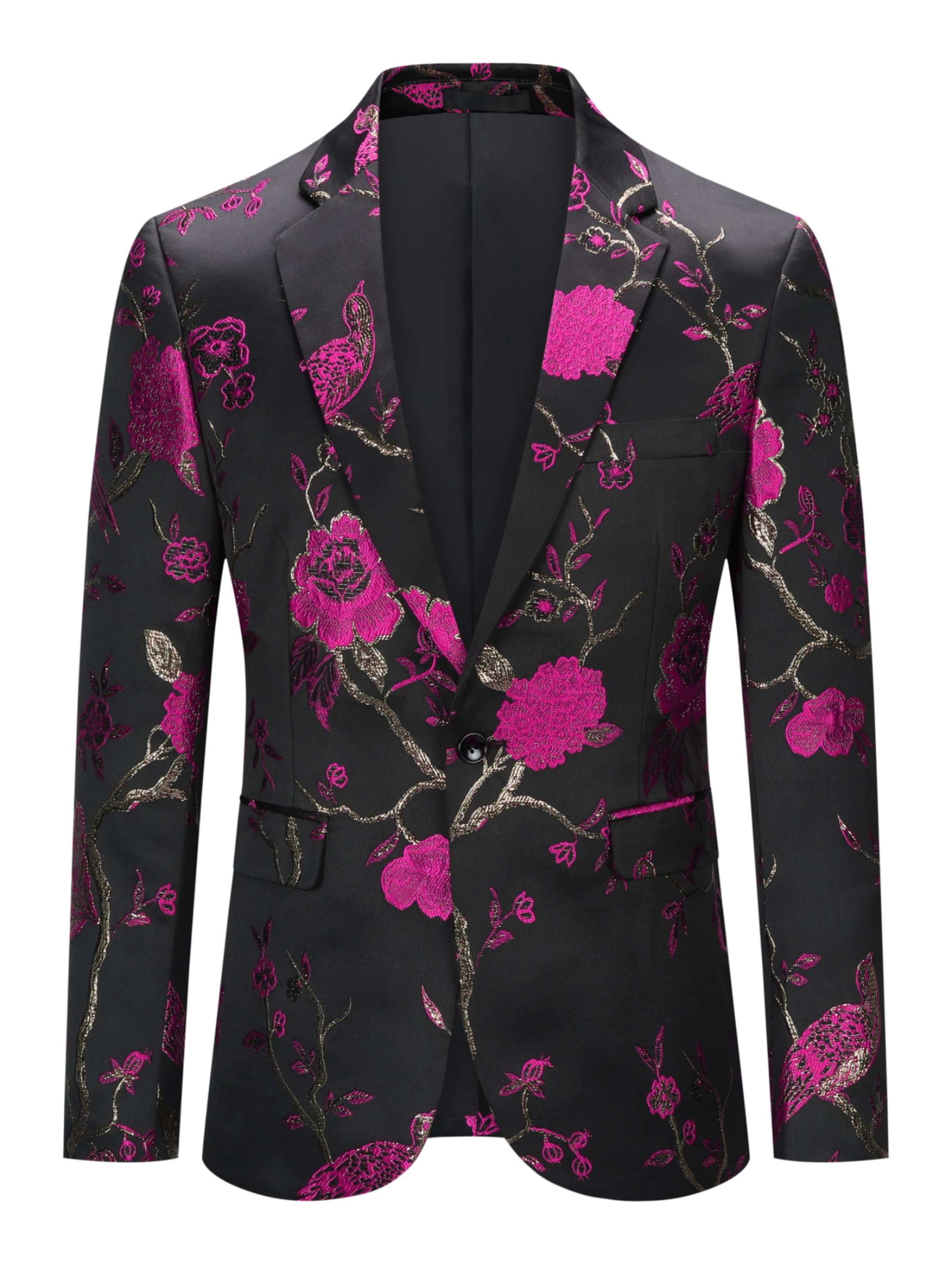 Youthup Slim Fit Sakko in Schwarz: Vorderseite