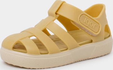 Claquettes / Tongs IGOR en jaune : devant