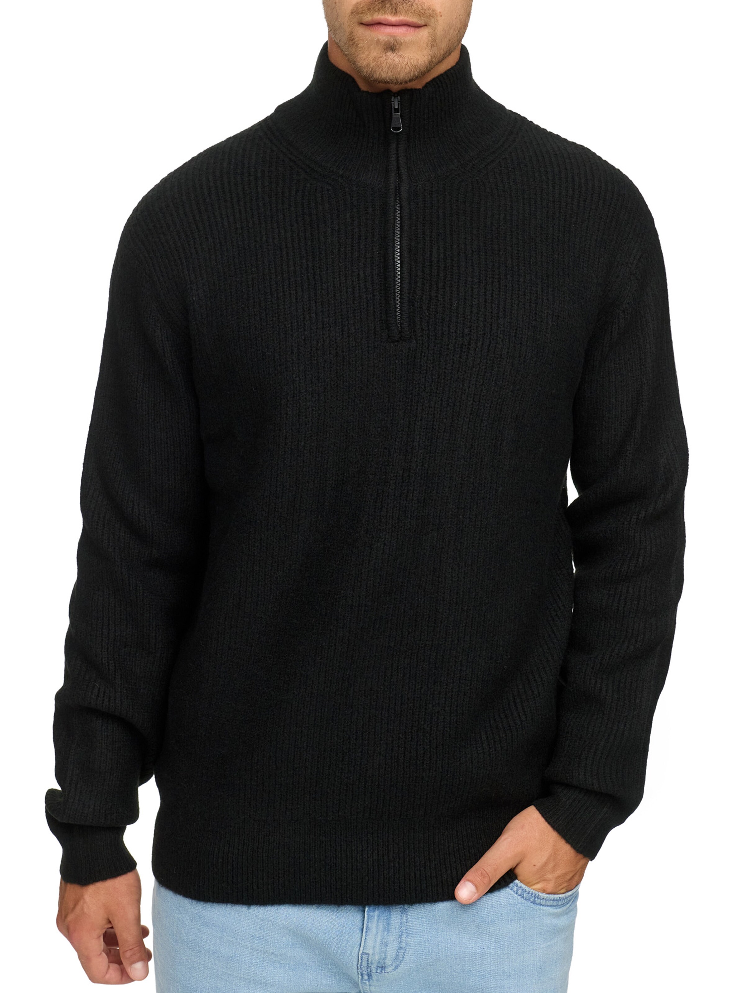 INDICODE JEANS Sweater in Black