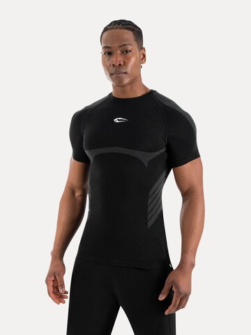 T-Shirt Smilodox en noir : devant