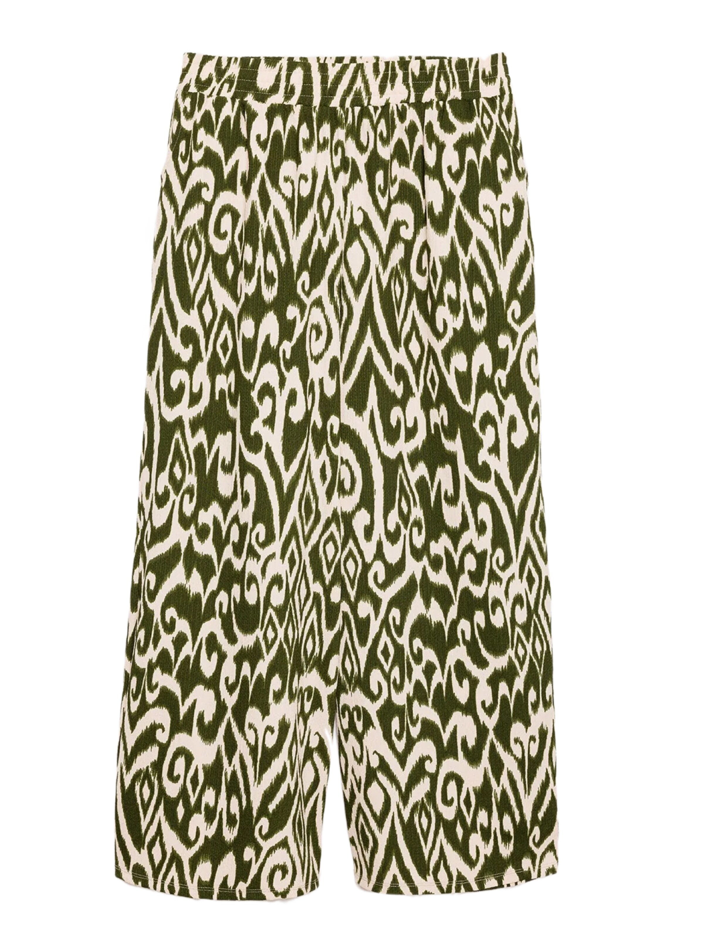 Shape Of You Wide Leg Hose in Grün: Vorderseite