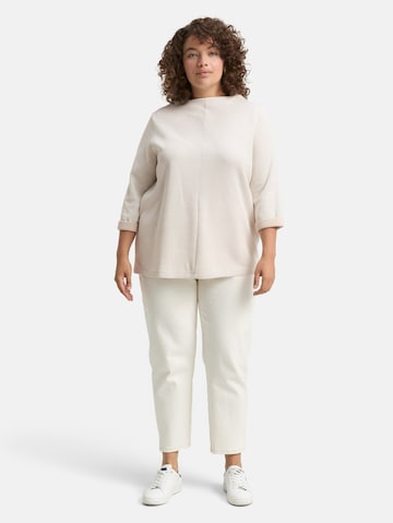 Tom Tailor Women + Sweatshirt in Beige