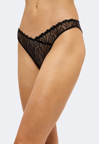 ETAM String 'Envolee' in Black: front