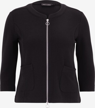 Betty Barclay Zip-Up Hoodie in Black: front