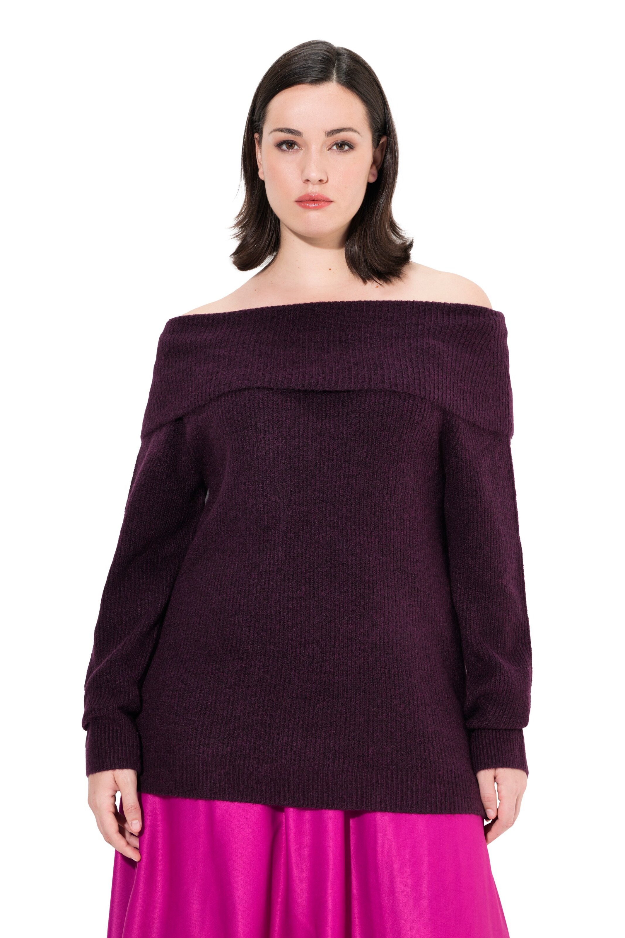 Ulla Popken Sweater in Purple: front
