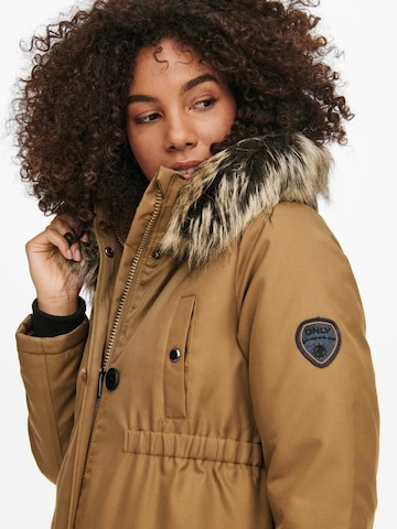 Only Maternity Winter Parka 'Iris' in Brown
