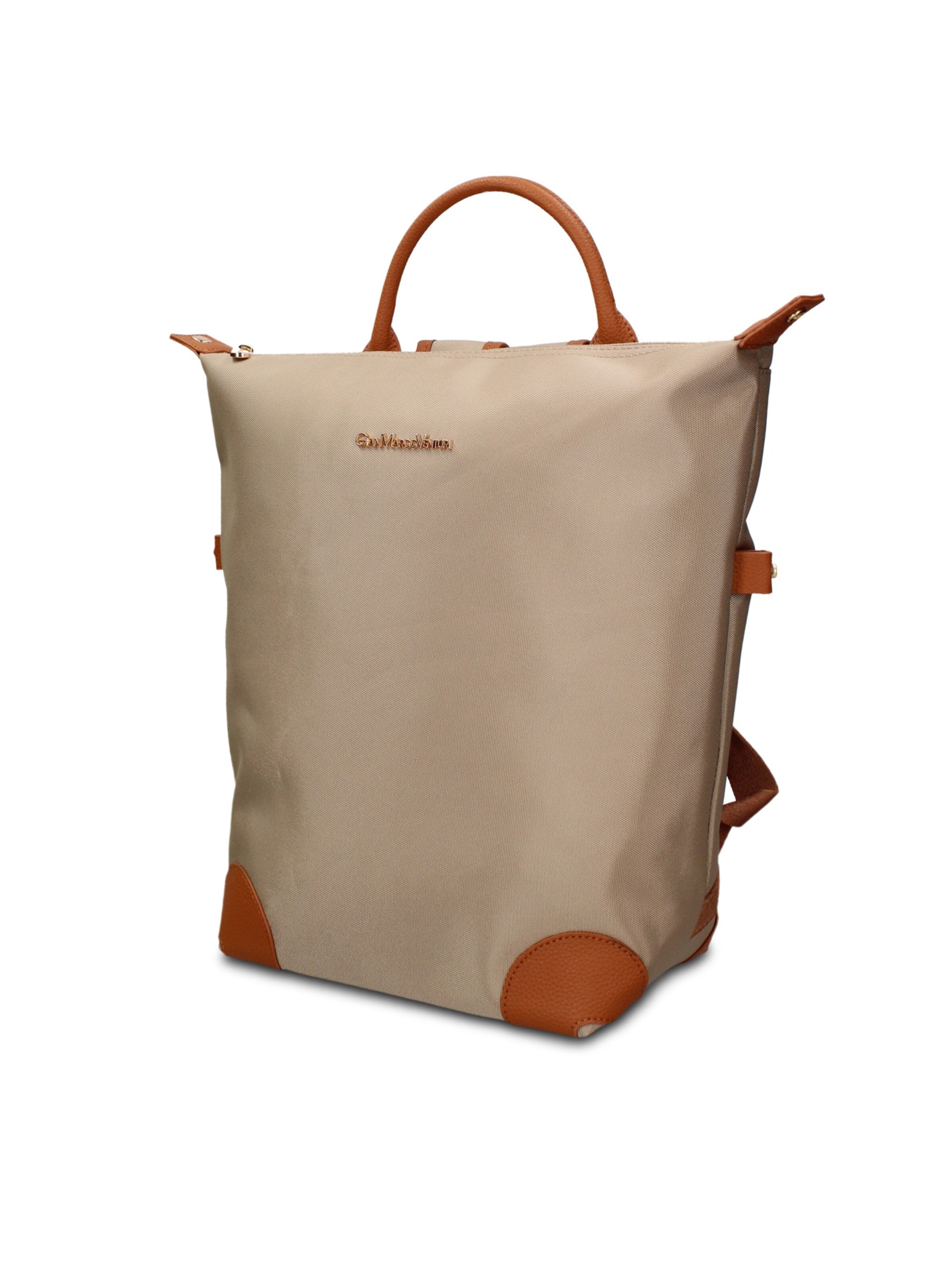 Zaino 'Zaino Novara Elite Gianmarco Venturi - Pelle Vegana 100% PU' di GianMarco Venturi in beige