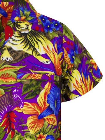 King Kameha Shirt 'Jungle' in Lila