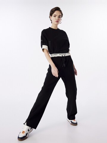 Regular Pantalon Twist en noir